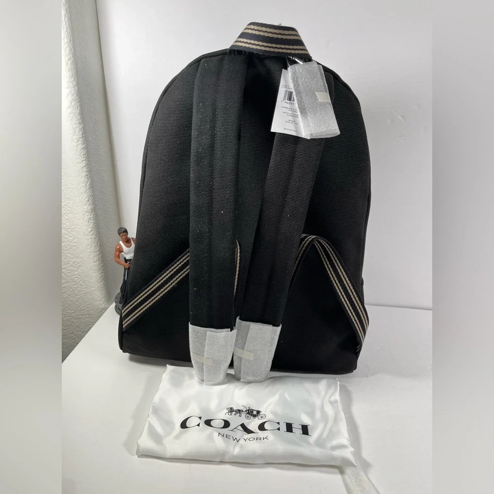 COACH Large Cargo Backpack Bag Black NWT - Picture 4 of 9